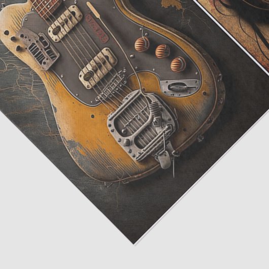 Elektrische gitaren tissuepapier (Detail)