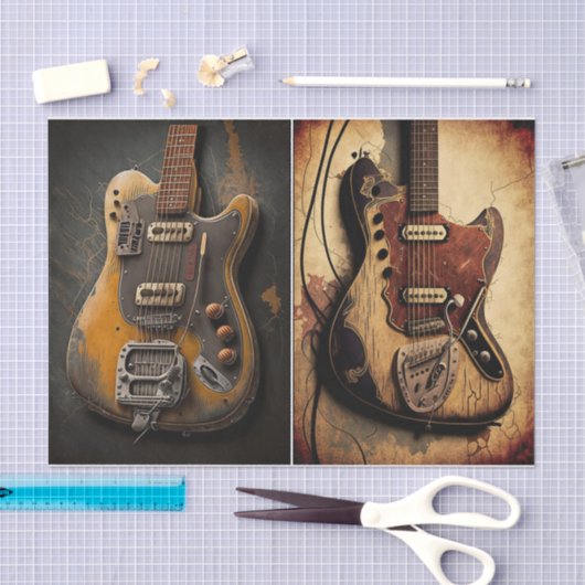 Elektrische gitaren tissuepapier (Craft)