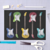 Elektrische gitaren voor rockmuziek tissuepapier (Craft)