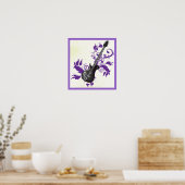 Elektrische gitaren, zwammen en Abstracte bladeren Poster (Keuken)
