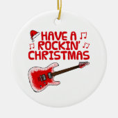 Elektrische gitarist Kerst Ornament (Voorkant)