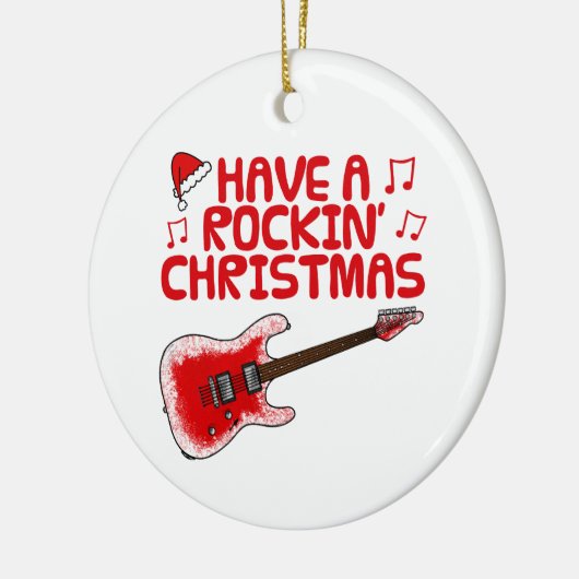 Elektrische gitarist Kerst Ornament (Links)