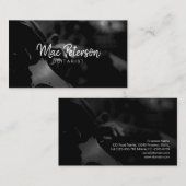 Elektrische gitarist muzikant visitekaartje (Voorkant / Achterkant)