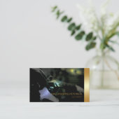 Elektrische gitarist muzikant visitekaartje (Staand voorkant)