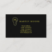 Elektrische gloeilamp gele visitekaartje (Achterkant)