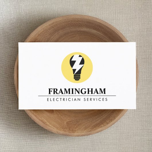 Elektrische gloeilamp Logo Visitekaartje