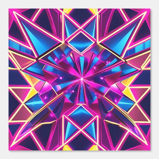 Elektrische Glow Disco Starburst Peel en Stick Behang (Voorkant)