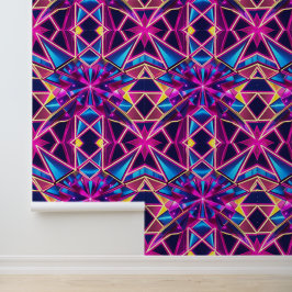 Elektrische Glow Disco Starburst Peel en Stick Behang