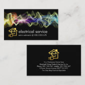 elektrische-golfbliksemlading visitekaartje (Voorkant / Achterkant)