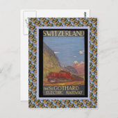 elektrische Gotthard-spoorweg Briefkaart (Voorkant / Achterkant)