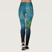 Elektrische grasLeggings in Blauwgroen groen Leggings (Achterkant)