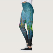 Elektrische grasLeggings in Blauwgroen groen Leggings (Links)