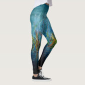 Elektrische grasLeggings in Blauwgroen groen Leggings (Rechts)