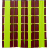 Elektrische Gridlock: Limoen & Maroon Douchegordij Douchegordijn (Voorkant)