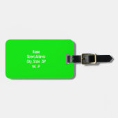 Elektrische groene quatrefoil; Anker Bagagelabel (Voorkant horizontaal)