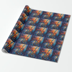 Elektrische Guitar Art Wrapping Paper Cadeaupapier