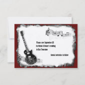 Elektrische Guitar Black Red Muziek bespaart de da Save The Date (Voorkant)