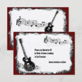 Elektrische Guitar Black Red Muziek bespaart de da Save The Date (Voorkant / Achterkant)