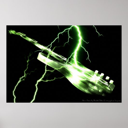 ELEKTRISCHE GUITAR-groen Poster (Voorkant)