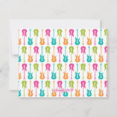 Elektrische Guitar Musical Note Card Notitiekaartje (Achterkant)