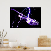 ELEKTRISCHE GUITAR PAARS POSTER (Keuken)