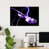 ELEKTRISCHE GUITAR PAARS POSTER (Thuiskantoor)