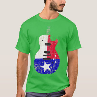 Elektrische Guitar Texas — Vlag met drukke gitaar T-shirt