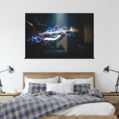 Elektrische Harmonie Canvas Afdruk (Insitu (Slaapkamer))