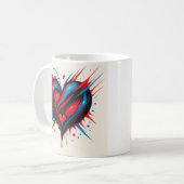 Elektrische hart Mok - Sip met passie (Voorkant links)