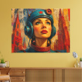 ELEKTRISCHE HARTSLAG-3 CANVAS AFDRUK (Insitu (Woonkamer))