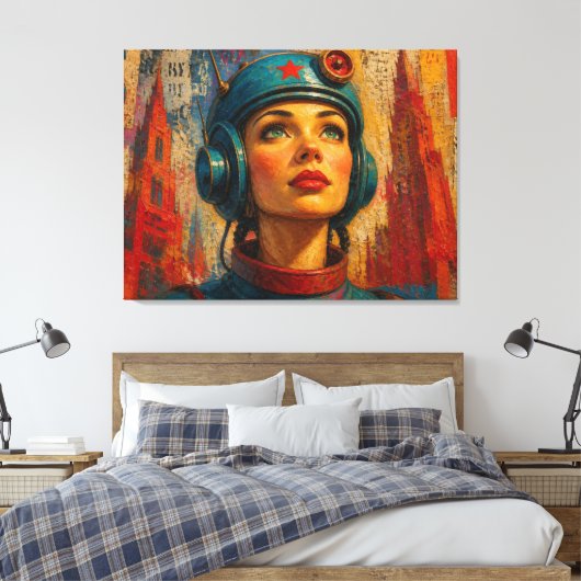 ELEKTRISCHE HARTSLAG-3 CANVAS AFDRUK (Insitu (Slaapkamer))