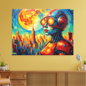ELEKTRISCHE HARTSLAG CANVAS AFDRUK (Insitu (Woonkamer))