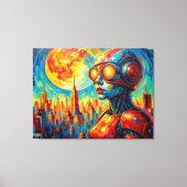 ELEKTRISCHE HARTSLAG CANVAS AFDRUK (Voorkant)