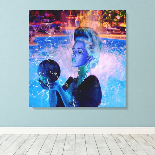 Elektrische heks canvas afdruk (Insitu (Houten vloer))