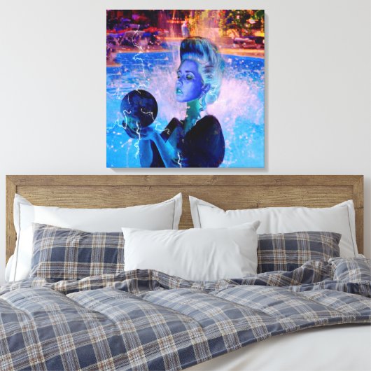 Elektrische heks canvas afdruk (Insitu (Slaapkamer))