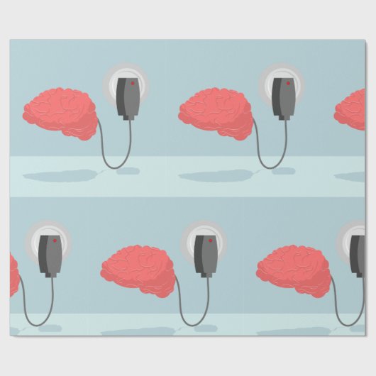 Elektrische hersenen cadeaupapier (Vlak)