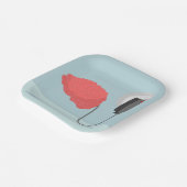 Elektrische hersenen papieren bordje (Gebogen)