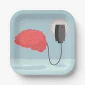 Elektrische hersenen papieren bordje (Voorkant)