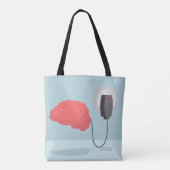 Elektrische hersenen tote bag (Achterkant)