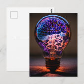 Elektrische hersenlamp briefkaart (Voorkant / Achterkant)