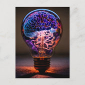 Elektrische hersenlamp briefkaart (Voorkant)
