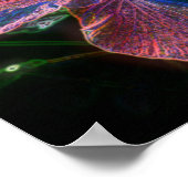 Elektrische Hibiscus Abstracte ventilatorkunst Poster (Hoek)