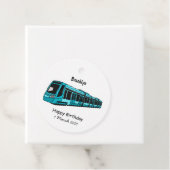 Elektrische illustratie van cartoon voor locomotie bedankjes labels (In situ)