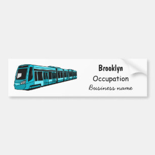 Elektrische illustratie van cartoon voor locomotie bumpersticker