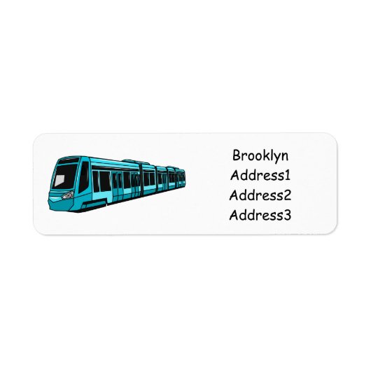 Elektrische illustratie van cartoon voor locomotie etiket (Voorkant)