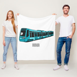 Elektrische illustratie van cartoon voor locomotie fleece deken