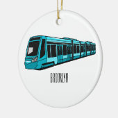 Elektrische illustratie van cartoon voor locomotie keramisch ornament (Links)