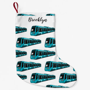 Elektrische illustratie van cartoon voor locomotie kleine kerstsok