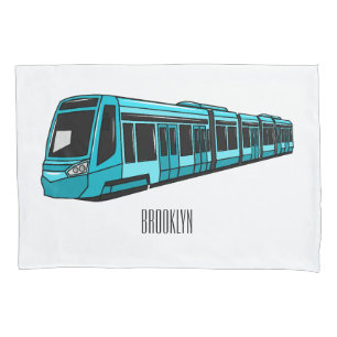 Elektrische illustratie van cartoon voor locomotie kussensloop