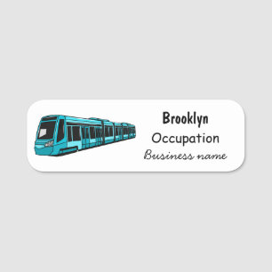 Elektrische illustratie van cartoon voor locomotie naamplaatje